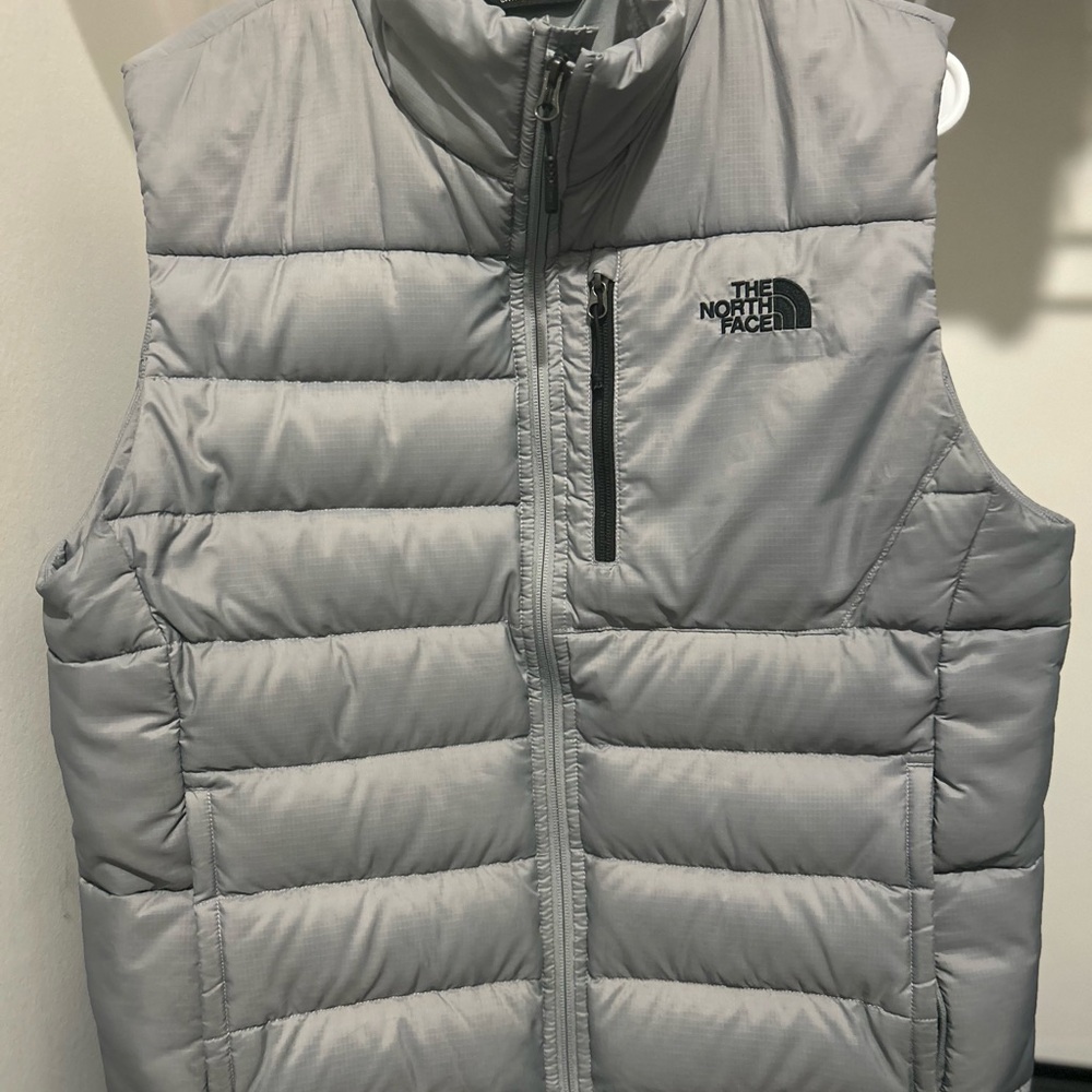 The North Face Light Gray Quilted Vest